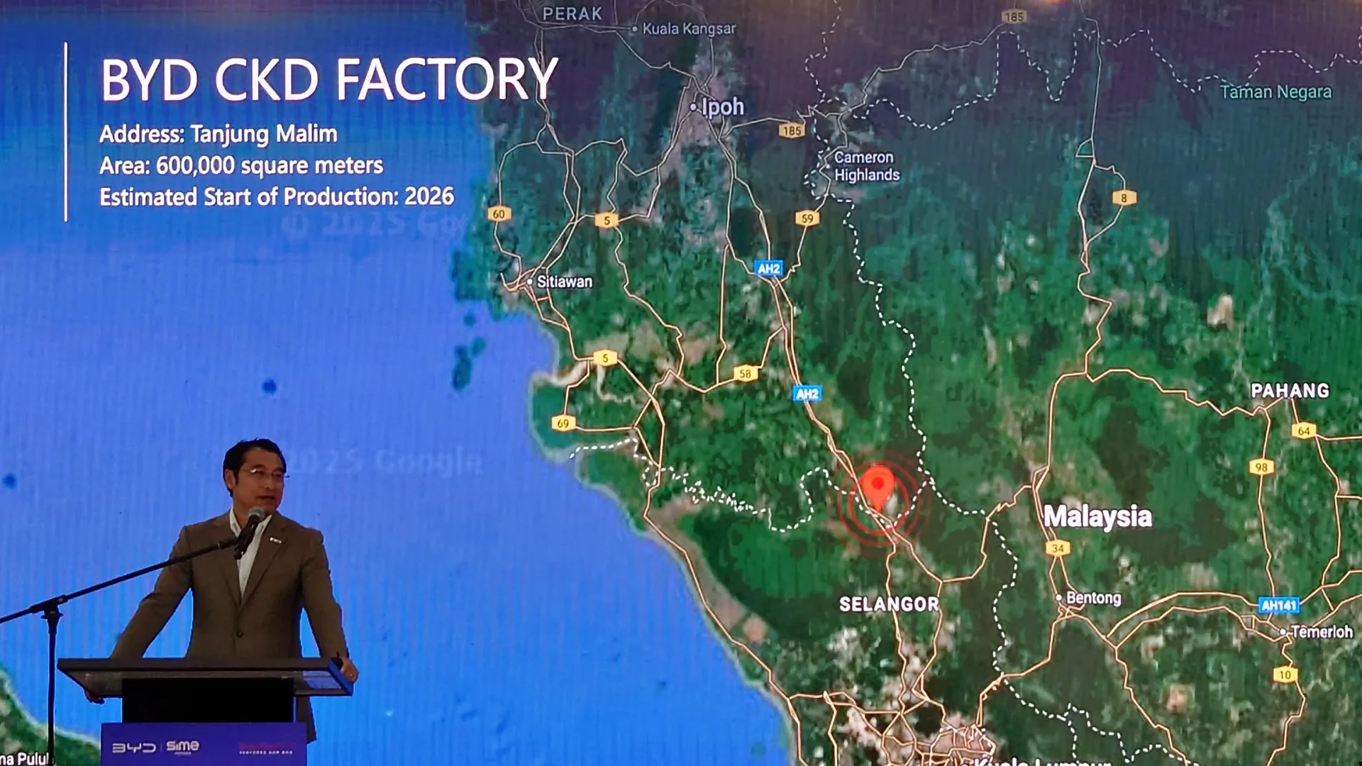 BYD announced the Tanjung Malim CKD plant — 600,000 sq m, production from 2026 — at the Seal launch in August 2025. Photo: SoyaCincau